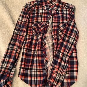 Pink and blue flannel